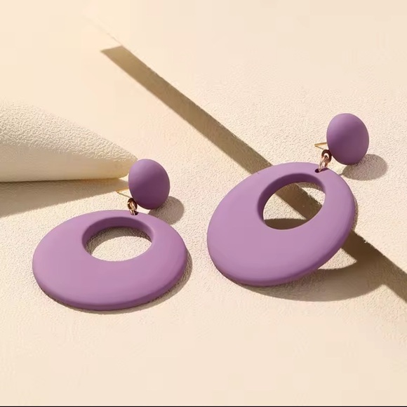 12-Pair Color Pop Retro Hoop - Handmade Earrings - Picture 9 of 13